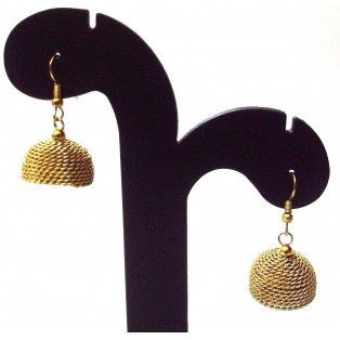 Golden Oxidized Earrings Jhumka Jhumki Jewelry Bollywood Drop Dangle Hook EA183